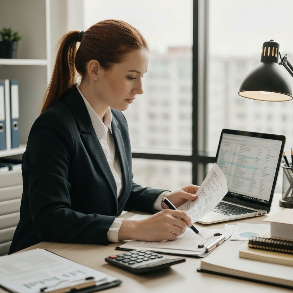 Un professionnel analysant les charges et la fiscalité